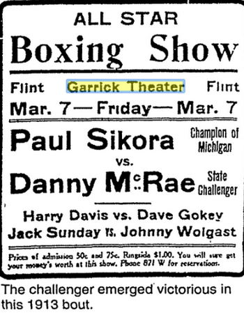 Garrick Theatre - 1913 Boxing Match